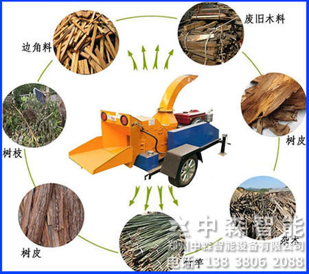 樹枝切碎機、大型園林切碎機、園林綠化粉碎機